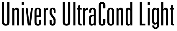 Univers UltraCond Light Font