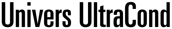 Univers UltraCond Font