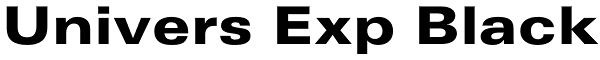 Univers Exp Black Font