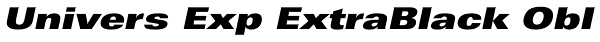 Univers Exp ExtraBlack Obl Font