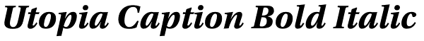 Utopia Caption Bold Italic Font