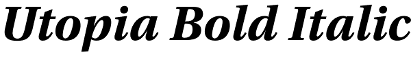 Utopia Bold Italic Font