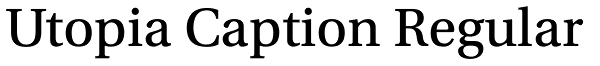 Utopia Caption Regular Font