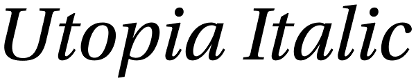 Utopia Italic Font