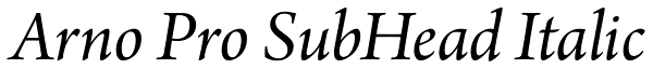 Arno Pro SubHead Italic Font