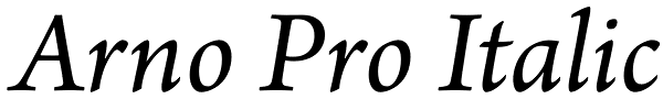 Arno Pro Italic Font