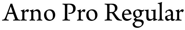 Arno Pro Regular Font