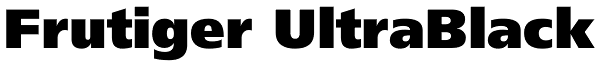 Frutiger UltraBlack Font