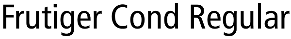 Frutiger Cond Regular Font