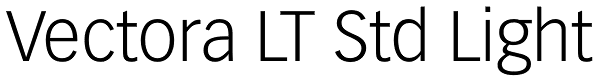 Vectora LT Std Light Font