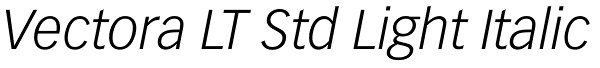 Vectora LT Std Light Italic Font