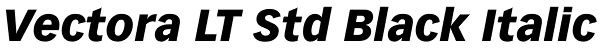 Vectora LT Std Black Italic Font