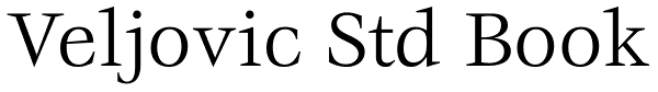 Veljovic Std Book Font