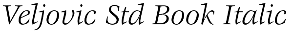 Veljovic Std Book Italic Font