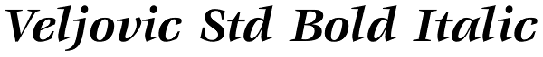 Veljovic Std Bold Italic Font