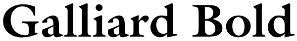 Galliard Bold Font