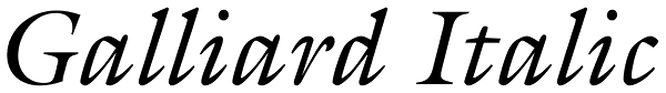 Galliard Italic Font