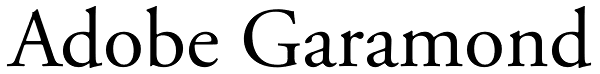 Adobe Garamond Font