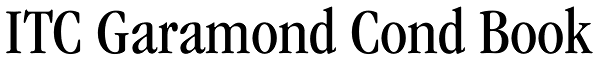 ITC Garamond Cond Book Font