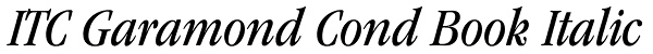 ITC Garamond Cond Book Italic Font