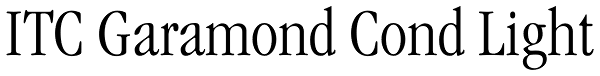 ITC Garamond Cond Light Font