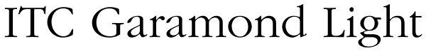 ITC Garamond Light Font