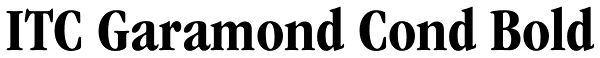 ITC Garamond Cond Bold Font