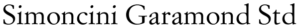 Simoncini Garamond Std Font