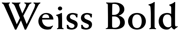 Weiss Bold Font