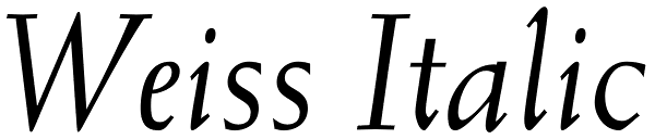 Weiss Italic Font