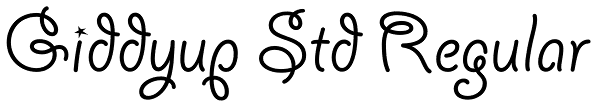 Giddyup Std Regular Font