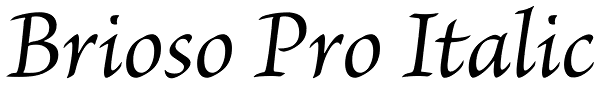 Brioso Pro Italic Font