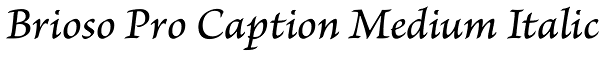 Brioso Pro Caption Medium Italic Font