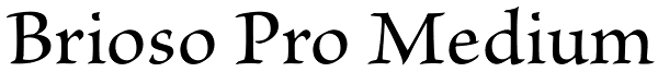 Brioso Pro Medium Font