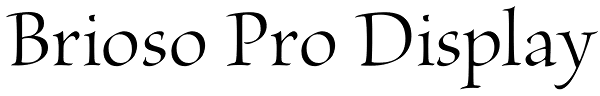 Brioso Pro Display Font