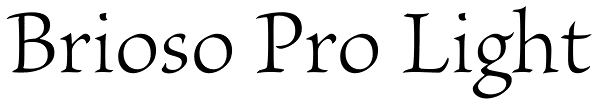 Brioso Pro Light Font