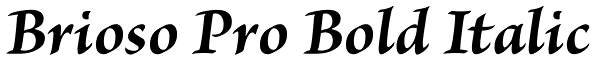 Brioso Pro Bold Italic Font