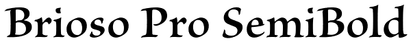 Brioso Pro SemiBold Font