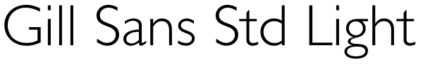 Gill Sans Std Light Font