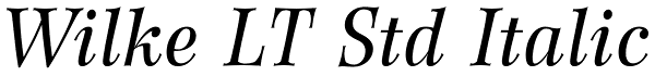 Wilke LT Std Italic Font