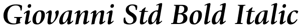 Giovanni Std Bold Italic Font