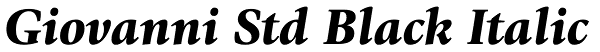 Giovanni Std Black Italic Font