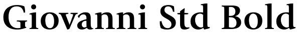 Giovanni Std Bold Font