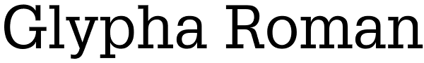 Glypha Roman Font