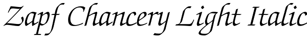 Zapf Chancery Light Italic Font