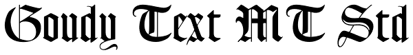 Goudy Text MT Std Font