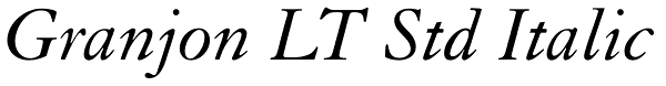 Granjon LT Std Italic Font