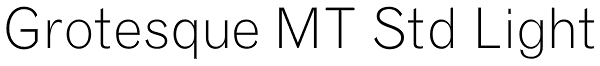 Grotesque MT Std Light Font