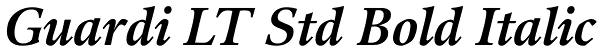 Guardi LT Std Bold Italic Font