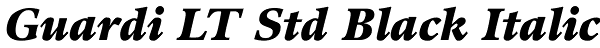 Guardi LT Std Black Italic Font